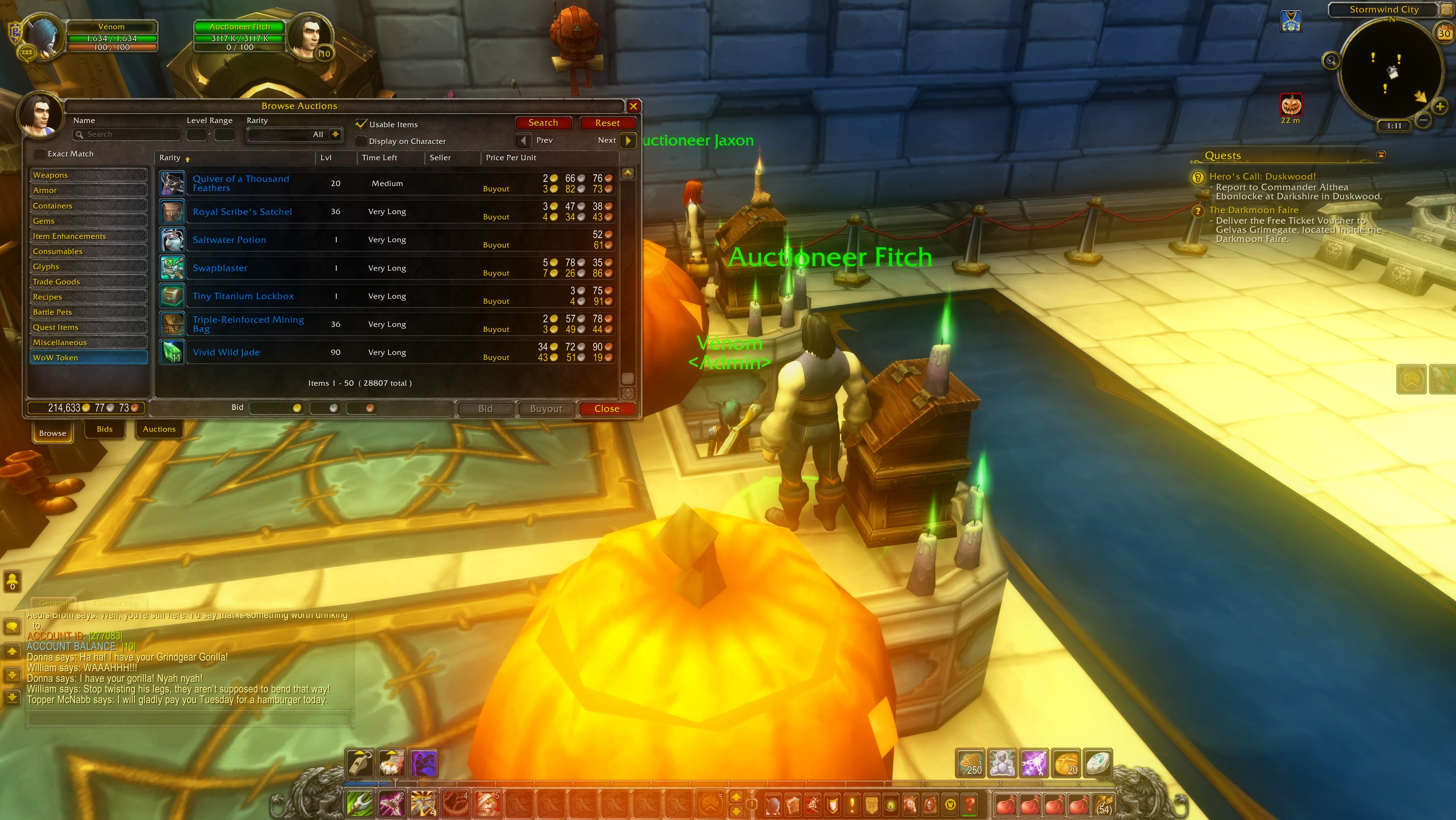 Bot Auction House – active economy